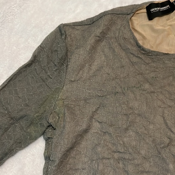 Giorgio Armani Milan silk gray bodysuit - Picture 3 of 5